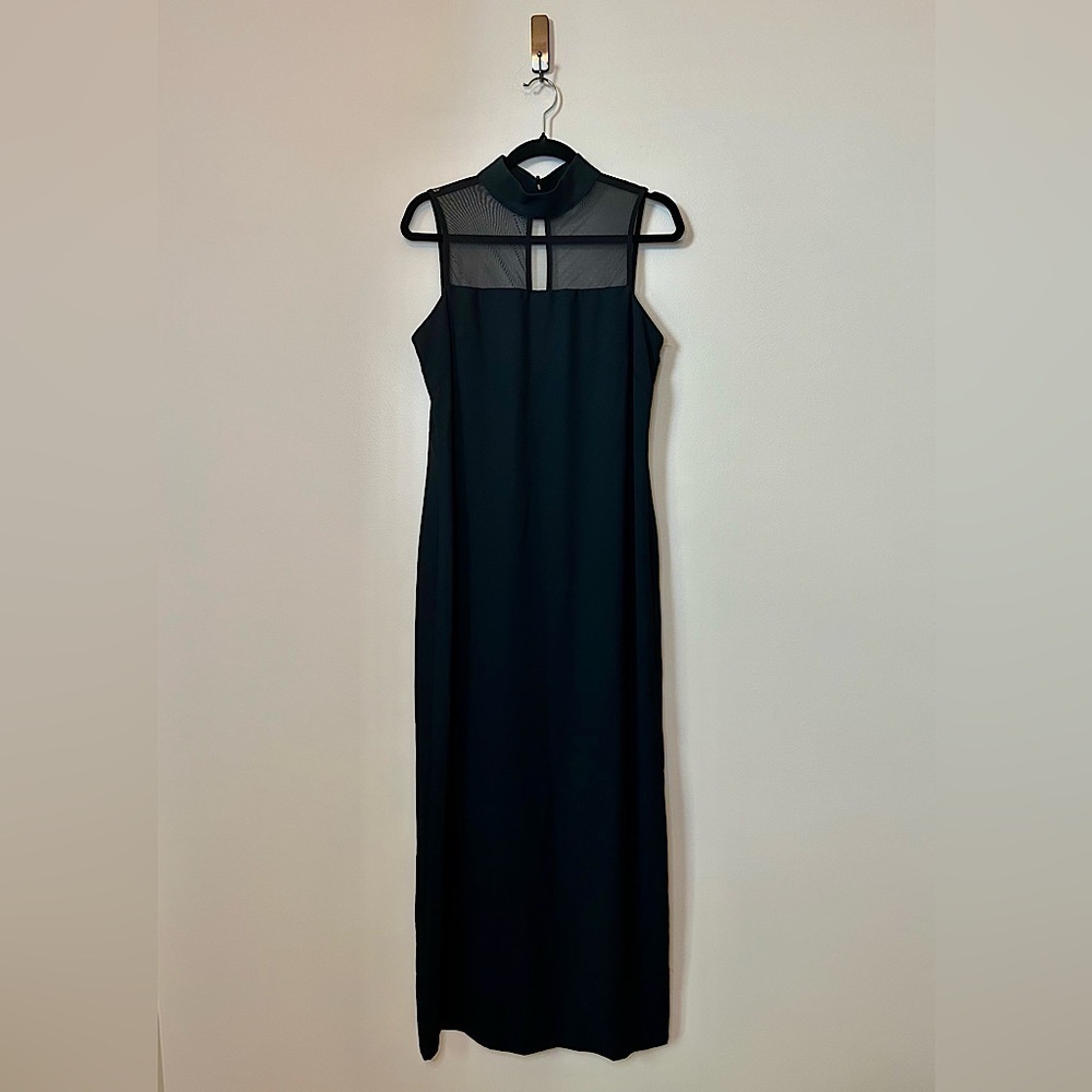 Vintage Laundry by Shelli Segal Evening Dress with Mesh Neckline